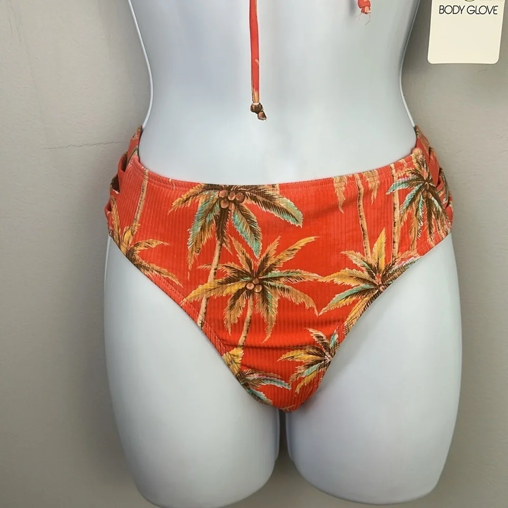 NEW Body Glove Bikini in Sunset Print Nuevo Contempo Bottoms Baby Love Top Small